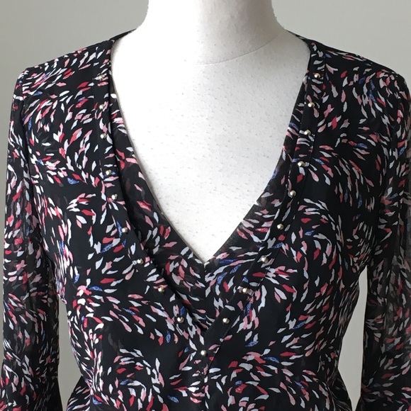 Scattered print boho bell sleeves dress - Picture 4 of 7